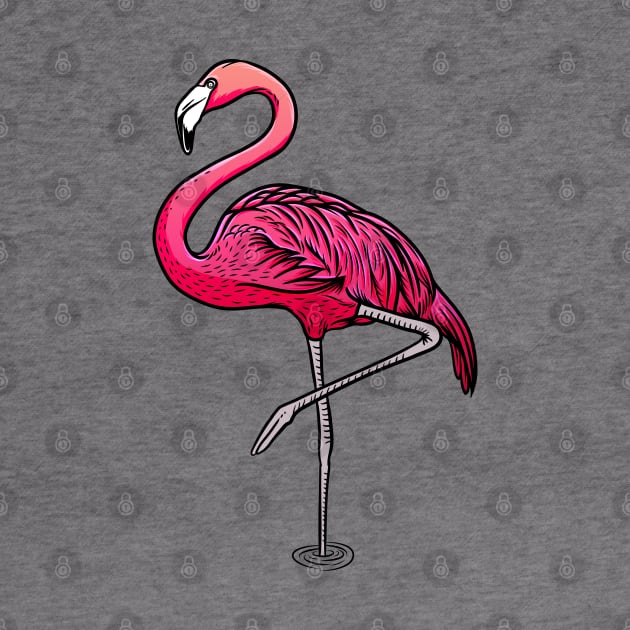 Pink Flamingo by Sticker Steve